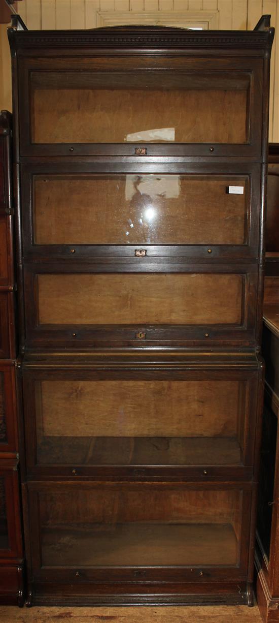 A Lebus oak 5 section bookcase